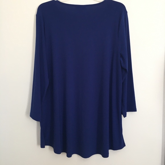 Alfani Plus Size Keyhole Tunic in Andromeda Blue - Picture 3 of 5